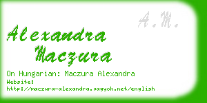 alexandra maczura business card